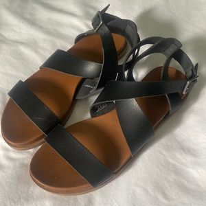 black sandals
